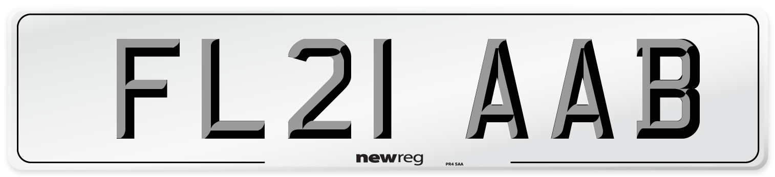 FL21 AAB Number Plate from New Reg